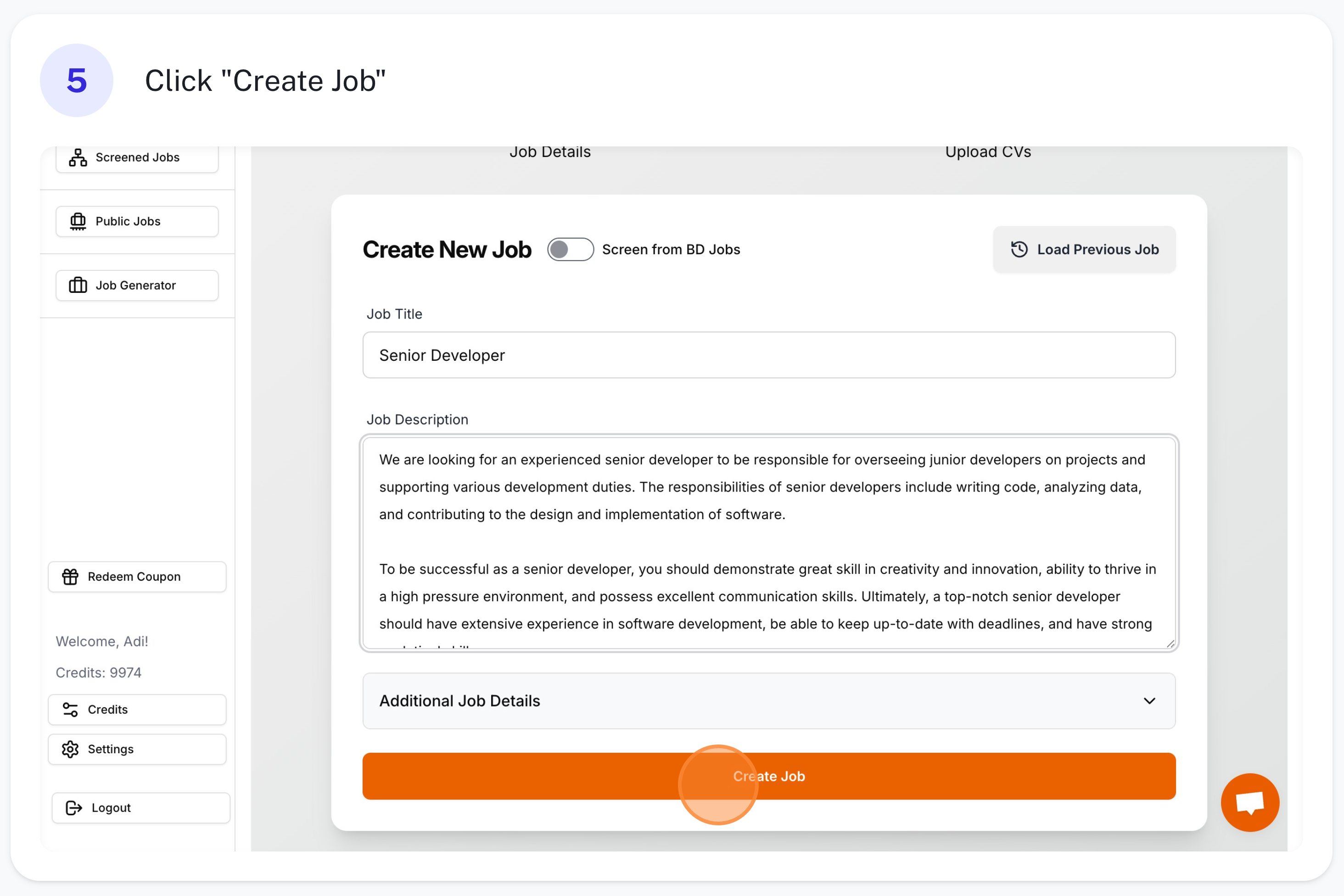 Step 5: Advanced features